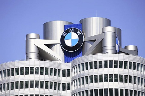 BMW headquarters, BMW Tower four-cylinder, Munich, Germany