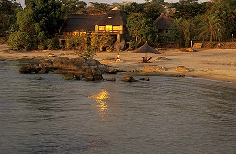 Lodge on a beach of Lake Malawi, Makuzi Beach, Malawi