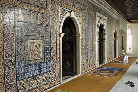 Praying man in a mosque in Tripolis, Tripoli, Libya