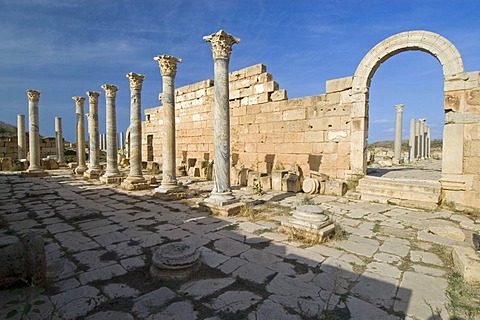 Roman market square at Leptis Magna, Libya