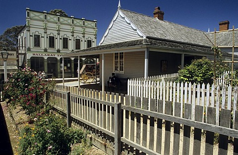 Historic houses at Sovereign Hill, Ballarat, Victorian Goldfields, Victoria, AUS