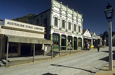 Main street in Sovereign Hill, Ballarat, Victorian Goldfields, Victoria, AUS