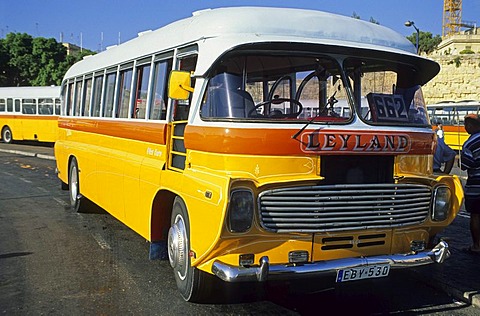 Old city bus in Valetta, La Valetta, Malta