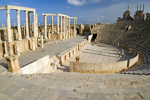 Roman theater of Leptis Magna, Libya, Unesco world heritage site