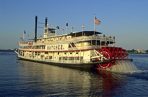 Historic paddlewheeler on the Mississippi River, New Orleans, Louisiana, USA