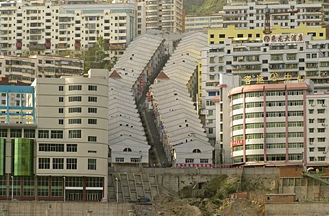 New, modern and higher built city along the Yangtze river, China