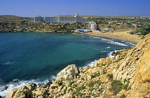 Hotel at Golden Bay, Malta Island, Malta