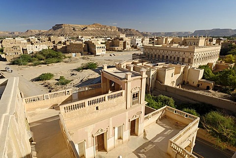 Al-Kaff Palace Isch Schaa, holy city of Tarim, Wadi Hadramaut, Yemen