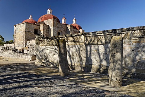 Church in the archeological site of Mitla, Lyobaa, Oaxaca, Mexico