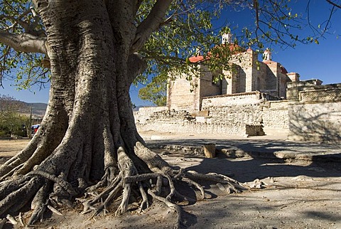 Church in the archeological site of Mitla, Lyobaa, Oaxaca, Mexico