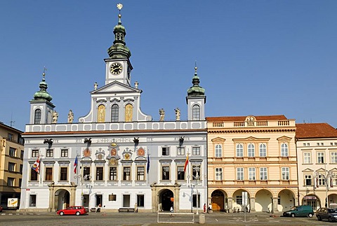 Historic old town of Ceske Budejovice, Budweis, Budvar, Bohemia, Czech Republic