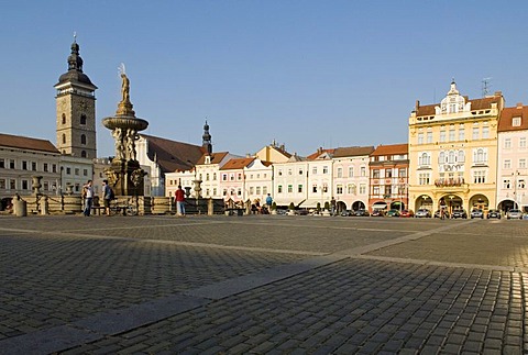 Historic old town of Ceske Budejovice, Budweis, Budvar, Bohemia, Czech Republic