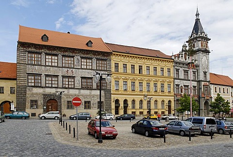 Historic city square of Prachatice, Bohemia, Czech Republic