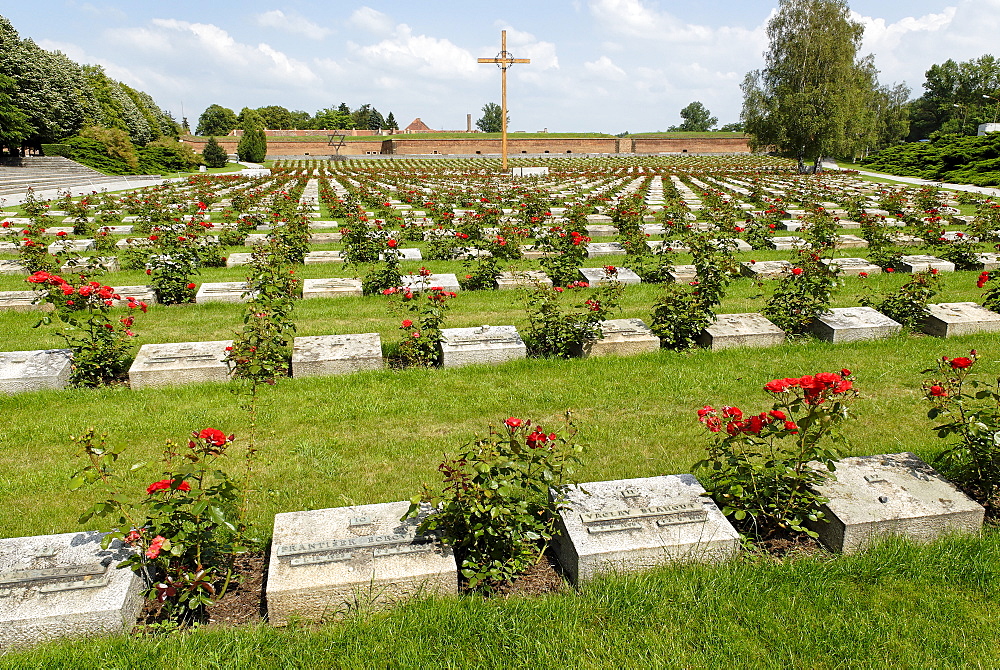 Memorial cemetery, Gestapo prison Small Fortress Theresienstadt, Terezin, north Bohemia, Czech Republic