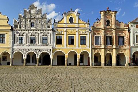 Historic old town of Telc, Unesco World Heritage Site, South Moravia, Czech Republic