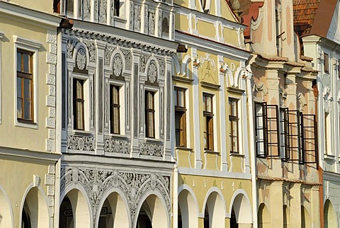 Historic old town of Telc, Unesco World Heritage Site, South Moravia, Czech Republic