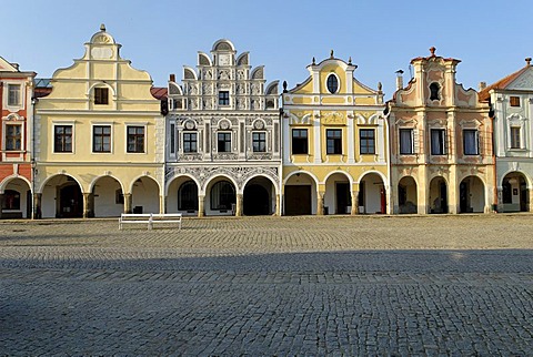 Historic old town of Telc, Unesco World Heritage Site, South Moravia, Czech Republic