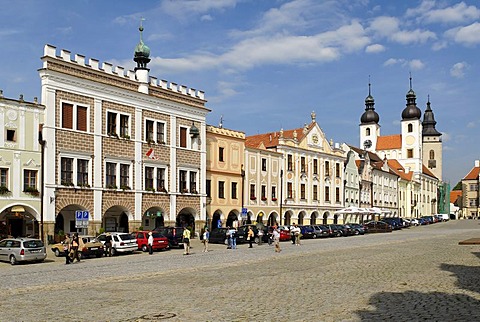 Historic old town of Telc, Unesco World Heritage Site, South Moravia, Czech Republic