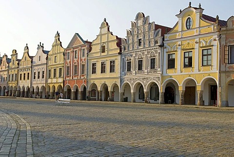 Historic old town of Telc, Unesco World Heritage Site, Moravia, Czech Republic