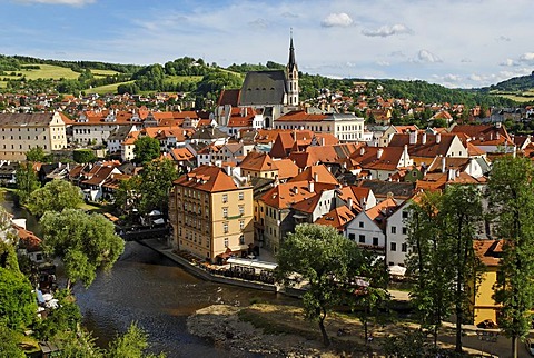 Historic old town of Cesky Krumlov, south Bohemia, Czech Republic