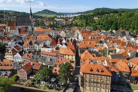 Historic old town of Cesky Krumlov, south Bohemia, Czech Republic