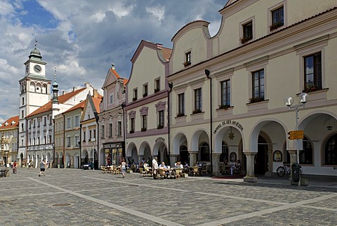 Historic old town of Trebon, Wittingau, South Bohemia, Czech Republic