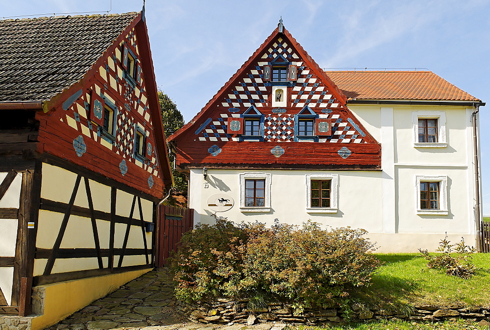 Traditional farmhouse at Doubrava, Egerland, west Bohemia, Czech Republic