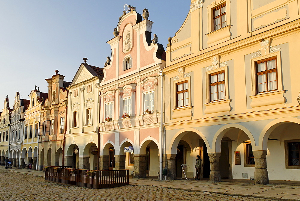 Historic old town of Telc, Unesco World Heritage Site, south Moravia, Czech Republic