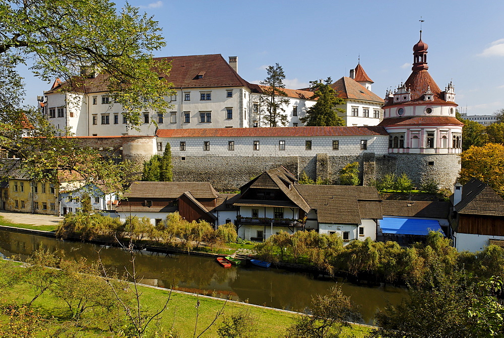 Historic old town of Jindrichuv Hradec, Neuhaus, south Bohemia, Czech Republic