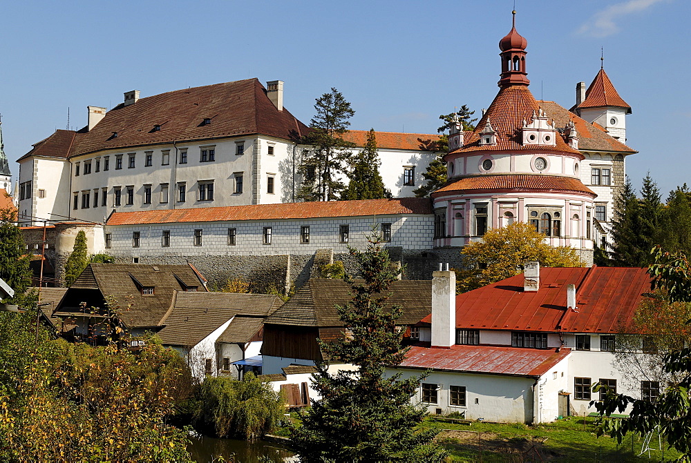 Historic old town of Jindrichuv Hradec, Neuhaus, south Bohemia, Czech Republic