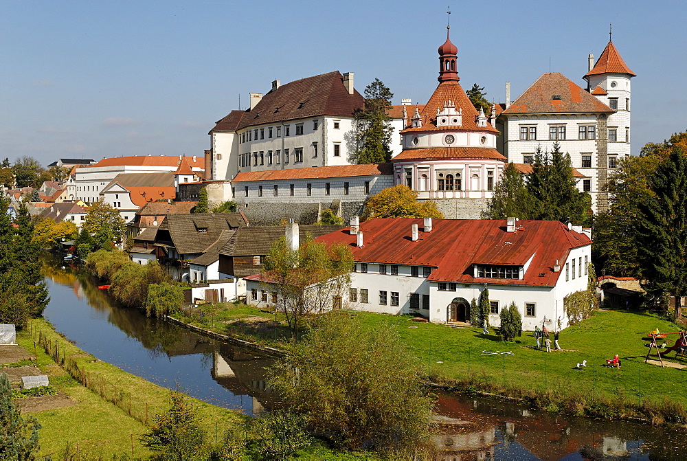 Historic old town of Jindrichuv Hradec, Neuhaus, south Bohemia, Czech Republic