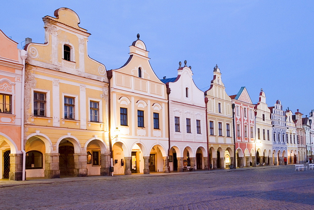 Historic old town of Telc, Unesco World Heritage Site, south Moravia, Czech Republic