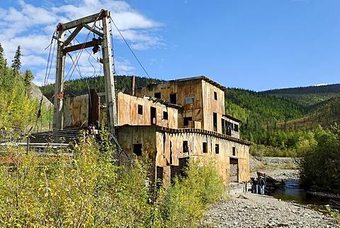 Historic Jack Wade dredge, Taylor Highway, Alaska, USA