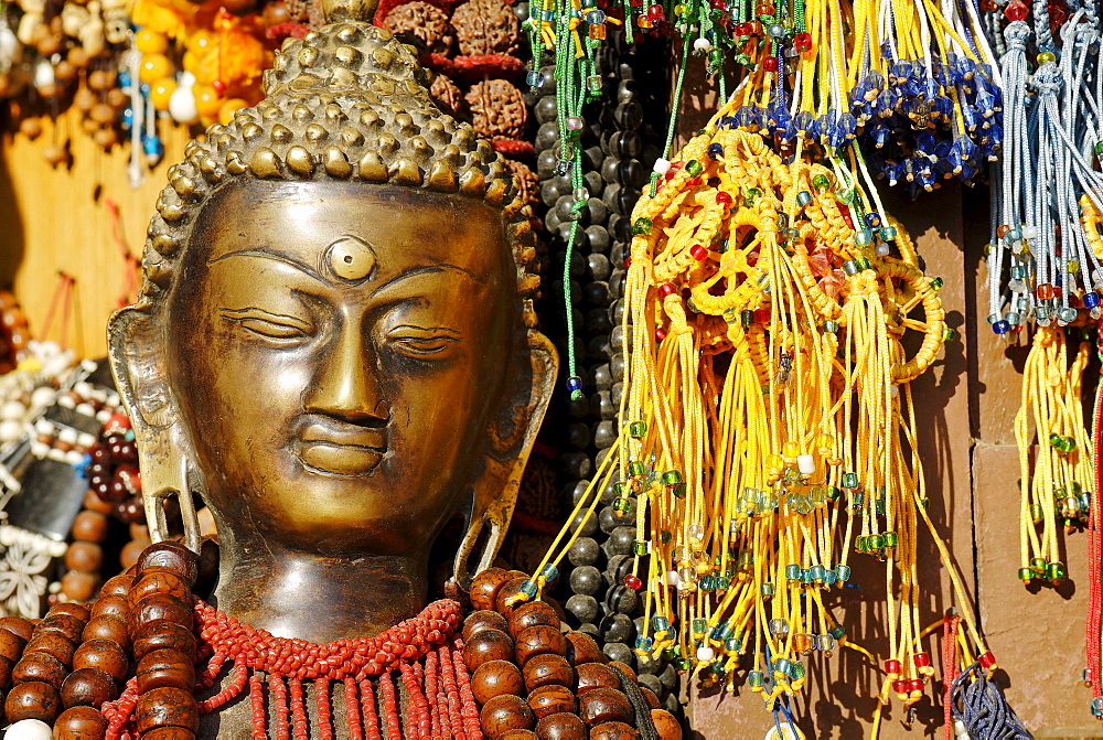 , tourist market at Bodhnath, Boudha, Kathmandu, Nepal