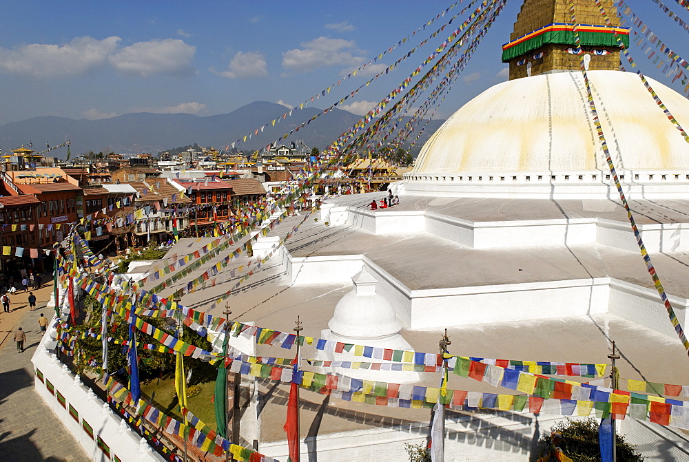 Buddhist stupa of Bodhnath (Boudha), Kathmandu, Nepal