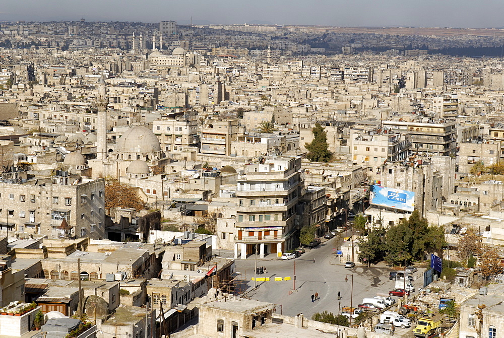 View from the citadelle over Aleppo, Syria