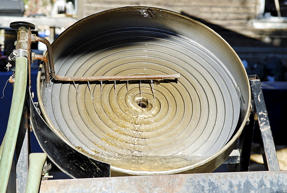 Spiral machine for gold washing, Dawson City, Yukon Territory, Canada