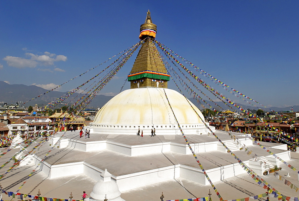 Buddhist stupa of Bodhnath (Boudha), Kathmandu, Nepal