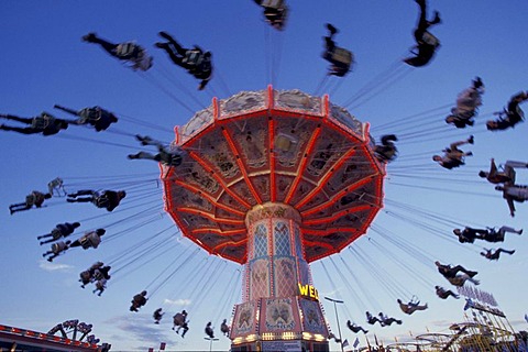 Chairoplane at Oktoberfest in Munich Germany