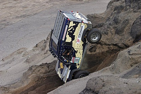 Rallye car stays vertical