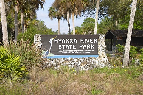 Sign Myakka River State Park Florida