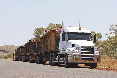 Road train in western australia WA, Australia