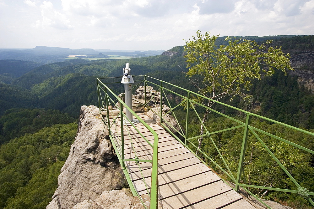 Viewing platform, Rock terrace, National park, Elb sandstone mountains, Labske piskovce, Czech Republic