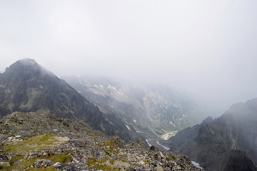 View from Lomnick? oetit mountain, 2634 m, High Tatras, Slovakia