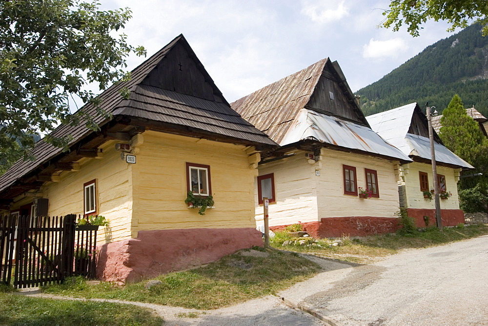 Vlkolinec, typical mountain village in the Velka Fatra mountains, UNESCO World Heritage Site, Slovakia