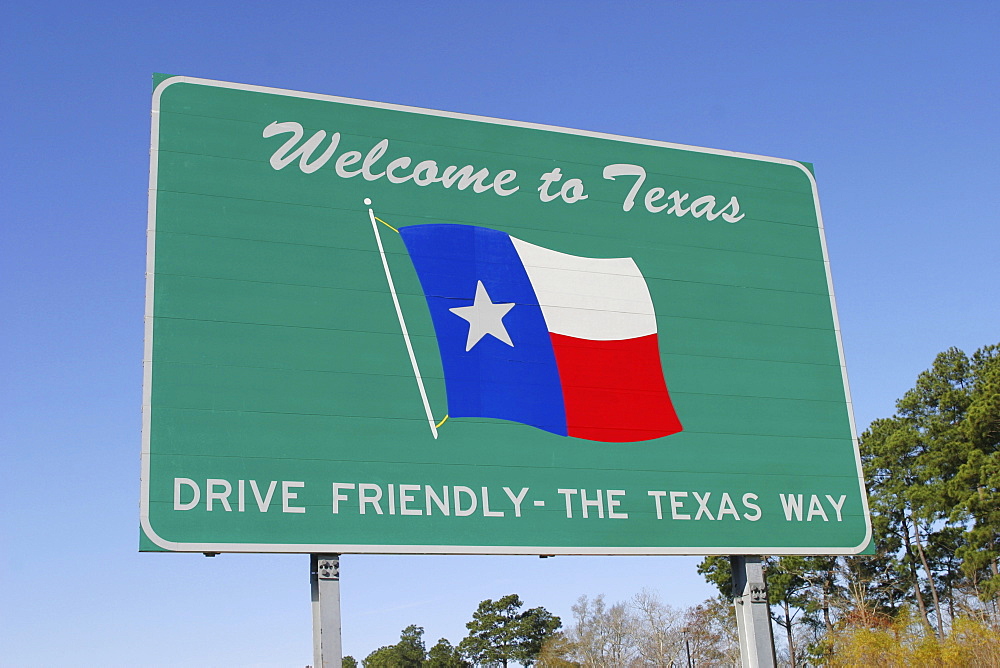 Sign welcome to Texas, USA