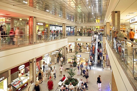 People buying in the Shopping center Loehr-Center, Koblenz, Rhineland-Palatinate, Germany