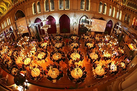 Ballroom at the town hall of Vienna, Austria