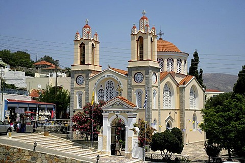 Byzantine Church Agios Pandelimonos in the village of Siana, Rhodes, Greece, Europe