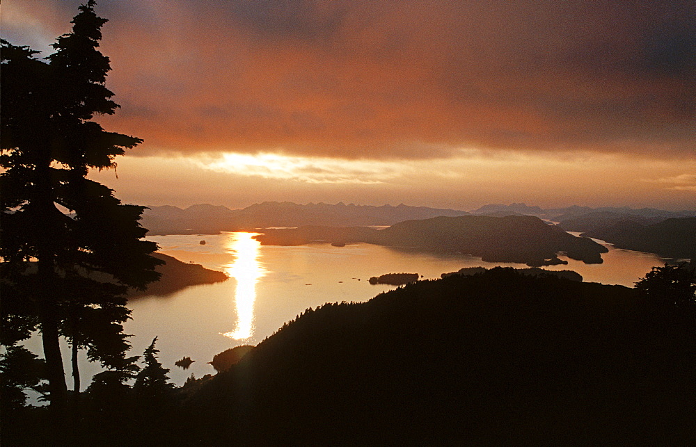 Sunset mood, southeastern Alaska, USA